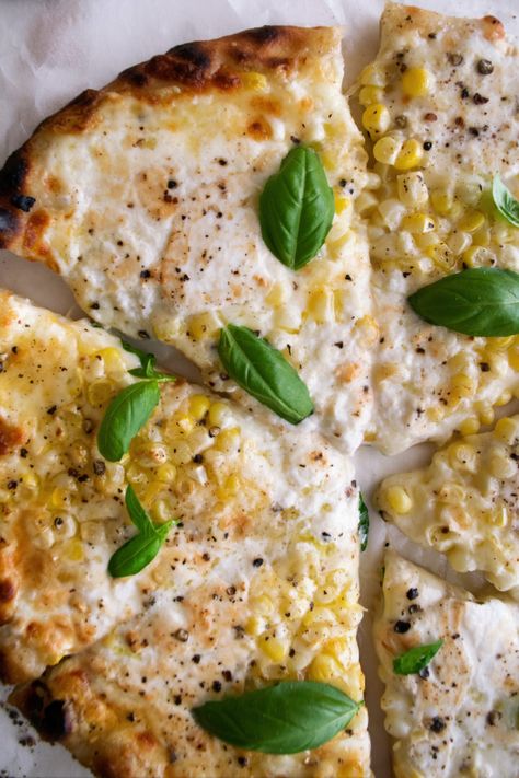 Corn Pizza, The Original Dish, Cheese Corn, Deep Dish, Pizza Oven, Grocery List, End Of Summer, Main Meals, Food Waste