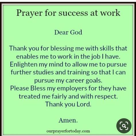 Prayer For Workplace, Prayer For A Job, Prayer For Success, Success At Work, Prayer For Work, Everyday Prayers, Spiritual Prayers, Prayer For Today, Good Prayers