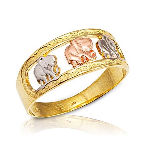 Polished 10k Tri-tone Gold Textured Openwork Band Three Elephant Ring *** Click image for more details. Elephant Ring Gold, Pet Memorial Necklace, Gold For Women, Elephant Ring, Elephant Jewelry, Memorial Pendant, Gold Elephant, Cuff Bracelets Handmade, Urn Pendant