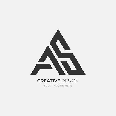 Creative monogram letter as or sa brand ... | Premium Vector #Freepik #vector #marketing-logo As Logo Design Letters, As Letter Logo, Sa Logo Design, A Logo Design Letter, A S Logo, Futuristic Hologram, Spear Logo, Logo Ideas Creative, Es Logo