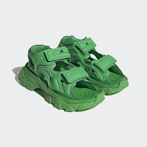 adidas by Stella McCartney HIKA Outdoor Sandals - Green | Women's Swim | adidas US Adidas By Stella Mccartney Shoes, Addidas Sandals, Stella Mccartney Sandals, Adidas Sandals, Adidas Stella, Adidas Stella Mccartney, Stella Mccartney Shoes, Outdoor Sandals, Walking Sandals