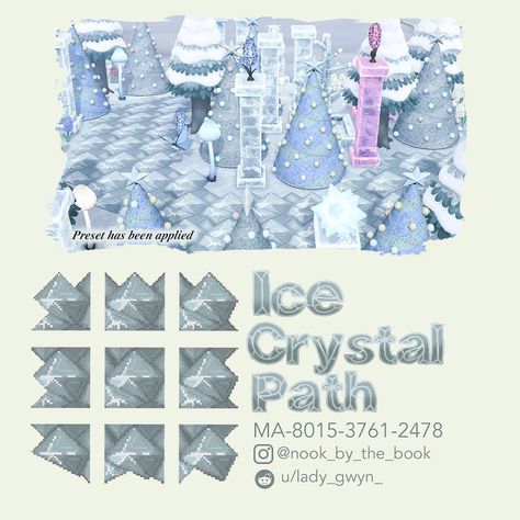 Crystal Forest, Acnh Path, Acnh Paths, Acnh Patterns, Animal Crossing 3ds, Happy Home Designer, Acnh Designs, Getting Bored, Acnh Codes