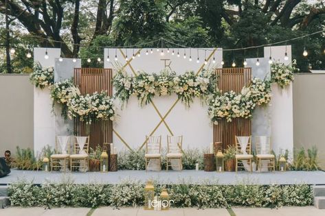 The Wedding of Tommy Kintami by Elior Design - 018 Reception Stage Decor, Wedding Stage Backdrop, Wedding Stage Decor, Reception Backdrop, Outdoor Stage, Wedding Reception Backdrop, Wedding Background Decoration, Wedding Stage Design, Wedding Planning Decor