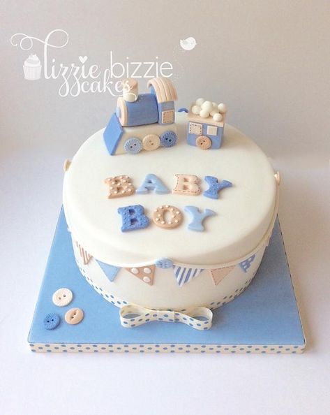 Baby Shower Tårta, Grey Wedding Cakes, Baby Shower Cakes Boy, Baby Shower Cake Boy, Christening Cake Boy, Madeira Cake, Margate Kent, Pastel Baby Shower, Baby Shower Cakes For Boys