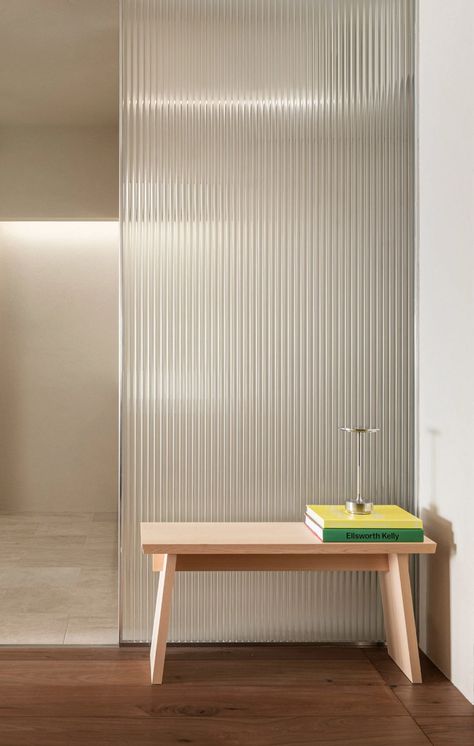 I IN revamps Tokyo apartment to change Japanese view of renovations Frosted Fluted Glass Door, Japanese Partition, Reeded Glass Wall, Glass Wall Bathroom, Bathroom Designs 2023, Apartment In Tokyo, Compact Apartment, Tokyo Apartment, Glass Partition Wall