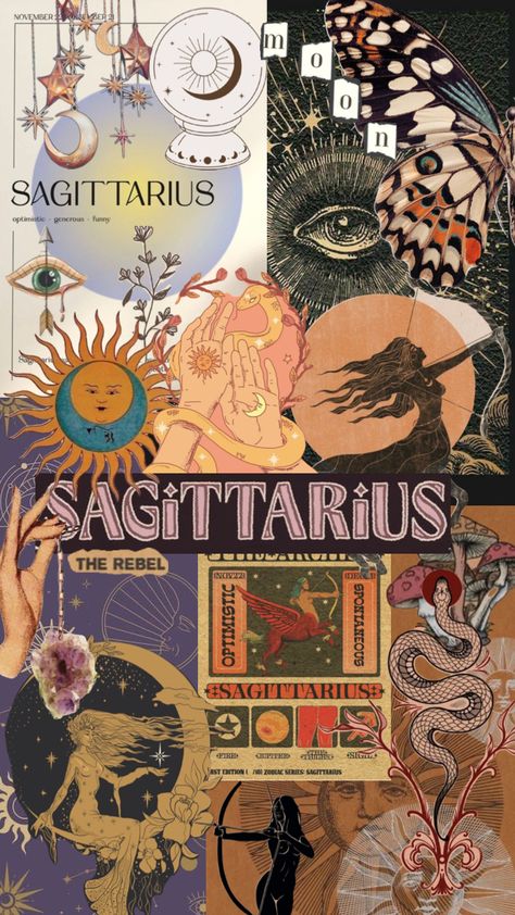 #sagittarius #astrology #celestial Astrology Signs Wallpaper, Sagittarius Collage Wallpaper, Saggitarius Aesthetic Pictures, Sagittarius Iphone Wallpaper, Saggitarius + Core + Aesthetic, Saggitarius Sun Aesthetic, Moon In Sagittarius Aesthetic, Sagittarius Room Aesthetic, Sagittarius Bedroom Aesthetic