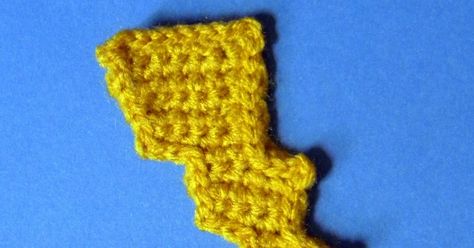 Hello there! Below is a very basic pattern for a simple Crochet Lightning Bolt Applique, Bookmark ... or whatever you can think of! I ... Crochet Lightning Bolt, Crochet Oddities, Lightning Bolt Pattern, Crochet Appliqué, Baby Boy Beanies, Boy Crochet Patterns, Boy Crochet, Harry Potter Nursery, Basic Pattern