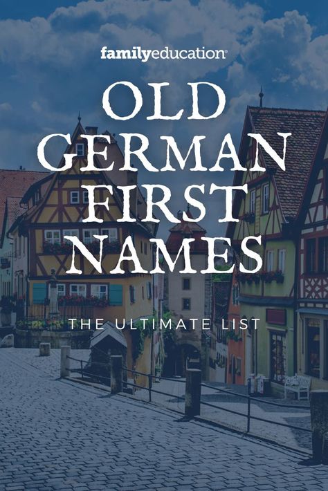 Old German first names make beautiful baby names. Get your baby name inspiration right here! #Germannames #babynames #girlnames #boynames German Last Names For Characters, German Male Names, German Names And Meanings, Germanic Names, German Names Boy, German Boy Names, German Last Names, Witchy Names, German Aesthetic