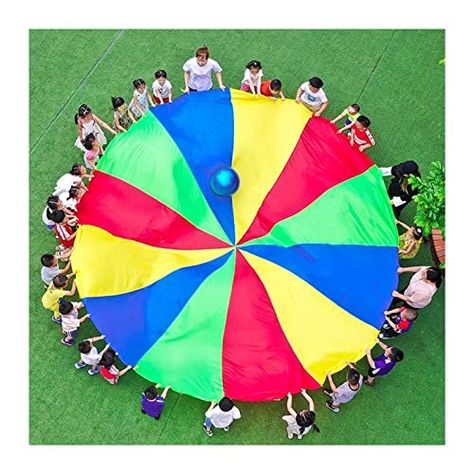 Kids Play Parachute, Parachute Game - Physical Training Toy, Exercise Children's Arm Strength (Size : 10m) Check more at https://flashsalesdubai.com/kids-play-parachute-parachute-game-physical-training-toy-exercise-childrens-arm-strength-size-10m/ Parachute Games For Kids, Rainbow Parachute, Parachute Games, Arm Strength, Physical Training, Backseat Car Organizer, Children Activities, Paw Print Stickers, Nursing Pillow Cover