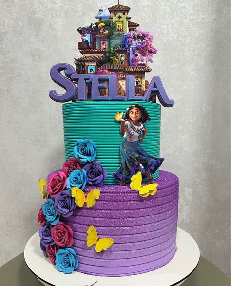 Mirabel Cake Ideas, Encanto Birthday Cake Ideas Mirabel, Encanto Birthday Cakes, Encanto Birthday Party Cake, Encanto Cake Ideas, Encanto Cakes, Encanto Birthday Cake, Skye Birthday Party, Encanto Cake