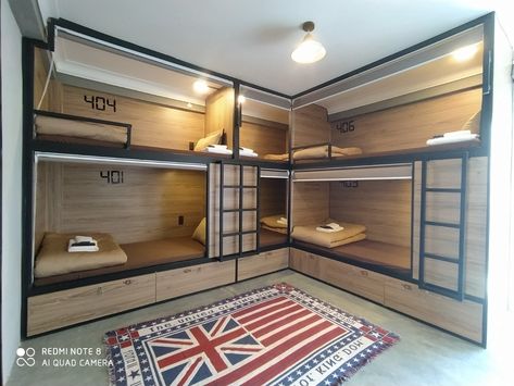 Capsule Bed, Hostel Design, Tech Tattoo, Adult Bunk Beds, Meeting Hall, Hostels Design, Sleeping Pods, Hostel Room, Modern Bunk Beds