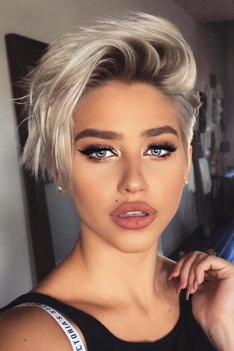 Long Blonde Voluminous Pixie #straighthair #hairtype #hairstyles #pixiehaircut #blondehair Straight Hair Cuts, Short Blonde, Bob Styles, Trending Hairstyles, Long Straight Hair, Instagram Photography, Fresh Cut, Short Hairstyles For Women, How To Make Hair