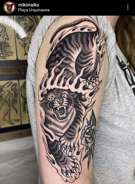 Victory Tattoo, Flames Tattoo, Flame Tattoos, In Flames, Body Mods, Tigers, Tatting, Old School, Tattoo Ideas