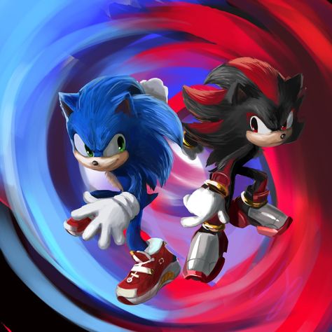 Shadow Birthday, Sonic Y Shadow, Sonic And Tails, Movie Sonic, Shadow Sonic, Sonic Movie, Drawing Superheroes, Hedgehog Movie, Karakter Disney