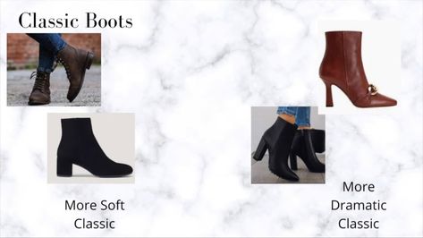 Soft Classic Boots Kibbe, Kibbe Classic, Soft Classic Kibbe, Classic Kibbe, Soft Wavy Hair, The Curated Closet, Soft Summer Colors, Curated Closet, Clothing Guide