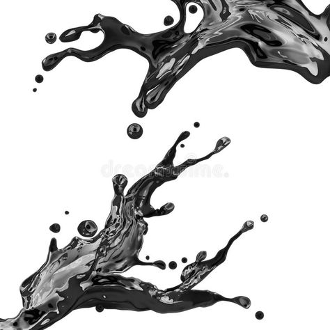 Black ink or oil liquid splash. Couple of black liquid splashing design elements , #AFFILIATE, #liquid, #splash, #oil, #Black, #ink #ad Image Couple, Liquid Ink, Black Background Images, Black Liquid, Ink Blot, Black Oil, Custom Graphics, Ink Toner, Art Tips