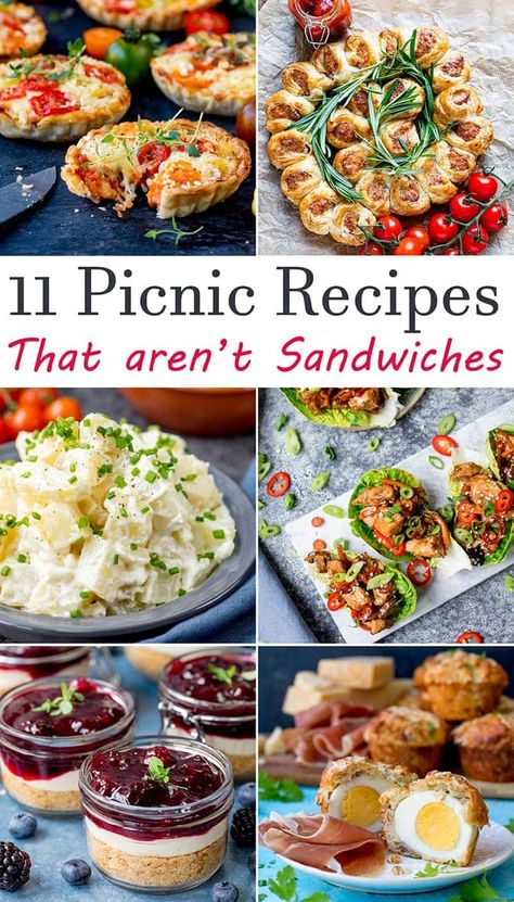 11 picnic recipes that aren't sandwiches! Portable food to make your picnic feel really special! #picnic #picnicrecipes #nosandwiches #picnicideas Romantic Picnic Food, Family Picnic Food, Family Picnic Foods, Best Picnic Food, Picnic Food Ideas, Easy Picnic Food, Picnic Date Food, Healthy Picnic, Kitchen Sanctuary