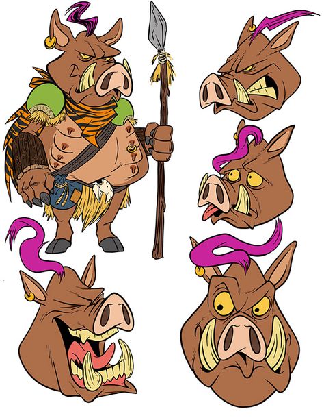 Pig Monster Art, Pig Creature Design, Wild Boar Character Design, Pig Character Design, Pig Monster, Pig Drawings, Wild Pig, Pig Drawing, Pig Character