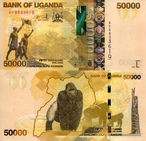 Bank of Uganda: 50000shilling (2022) Turquoise Suit, Disney Princess Memes, Money Art, Award Ribbons, Banknote Collection, Money Printables, Music Logo Design, Money Images, Money Design