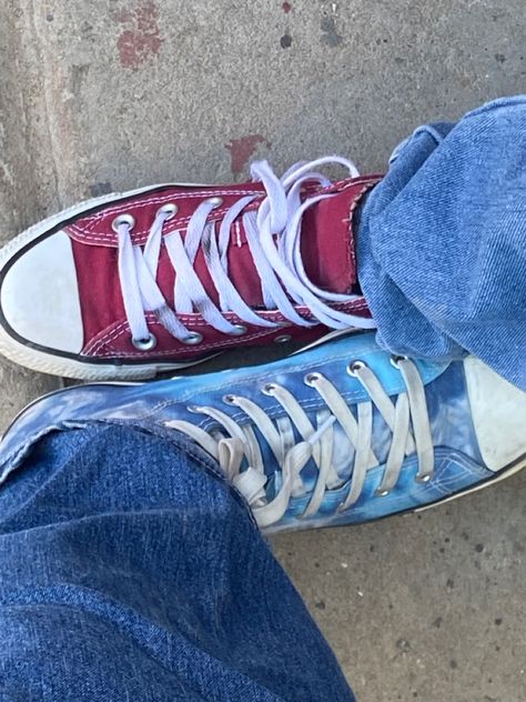 Blue Red And White Aesthetic, Red And Blue Converse, Red Blue And White Aesthetic, Blue Guy Aesthetic, Red Boy Aesthetic, Blue Aesthetic Boy, Light Blue And Red Aesthetic, Blue Boy Aesthetic, Red White Blue Aesthetic