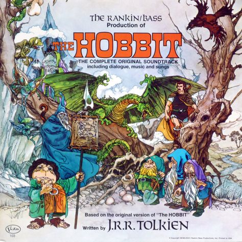 Hobbit Cartoon, The Hobbit Cartoon, The Hobbit Animated, The Hobbit 1977, Campfire Songs, The Hobbit Movies, Kids' Movies, Vinyl Record Album, Jrr Tolkien