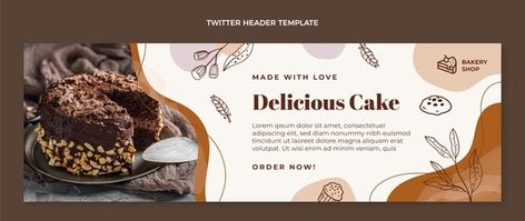 Cake Twitter Header, Strawberry Macaroons, Menu Illustration, Set Packaging, Tiramisu Dessert, How To Make Dough, Christmas Gingerbread Cookies, Cake Templates, Food Template