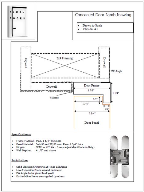 Concealed Door Detail, Concealed Doors In Wall Hallway, Flush Door Detail, Trimless Doors, Door Frame Detail, Camouflage Door, Flash Door, Concealed Doors, Usi Interior