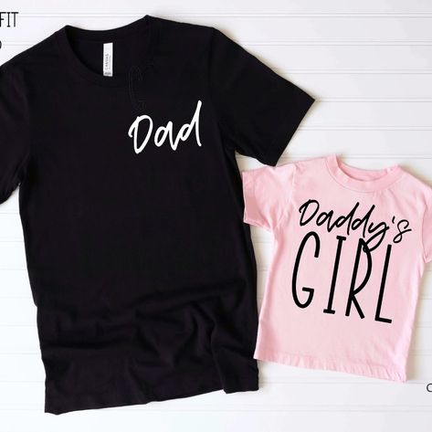 Outfit Pareja, Father Daughter Shirts, Daddy And Daughter, Mothers Gifts, Family Clothes, Daughter Shirts, Country Clothes, Monogram T Shirts, Cute Shirt Designs