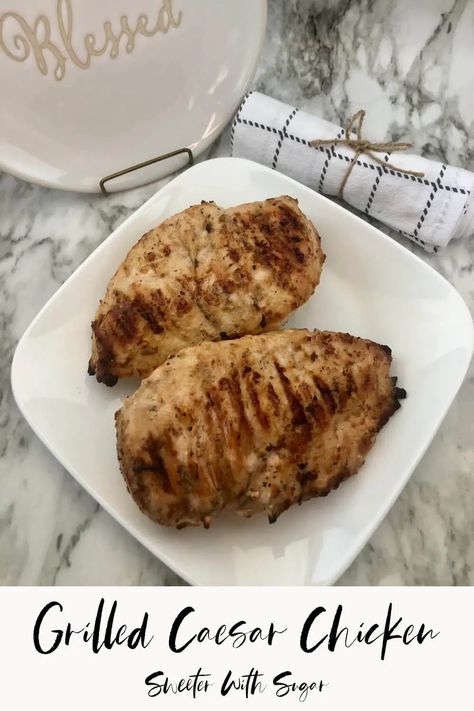 Ceaser Chicken Marinade, Caesar Recipe, Juicy Grilled Chicken, Spicy Grilled Chicken, Caesar Chicken, Grilled Chicken Recipe, Sugar Recipes, Deli Food, Marinade Recipes