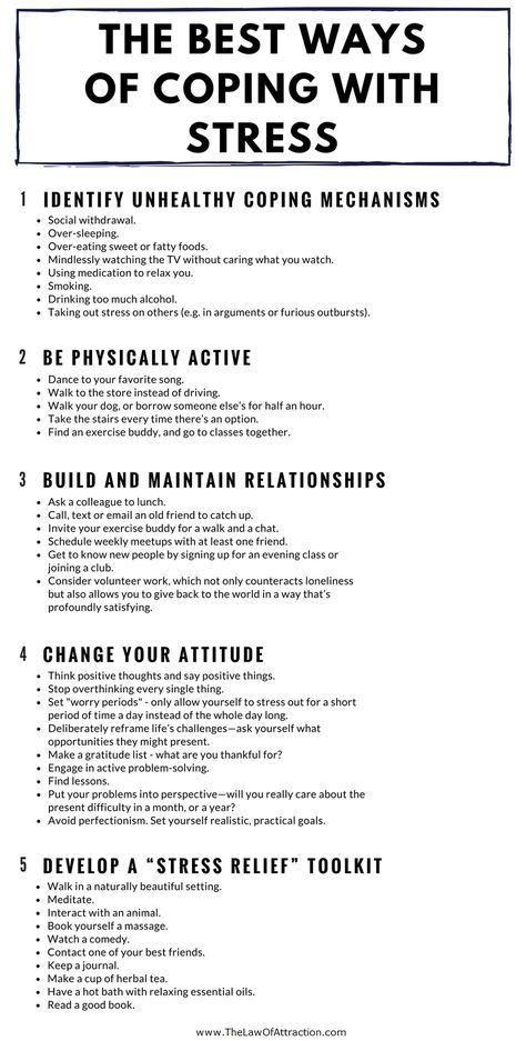 Everyone gets stressed, and you may assume there’s nothing you can do about it. For example, if you have lots of obligations at work and at home, surely you’re just stuck with the strain this puts on your physical and mental well-being. However, studies show that you have more control over your own stress than you might think.  Here are some helpful practical tips that will help you come up with a concrete action plan for dealing with stress. Full Body Workouts, Mental And Emotional Health, Self Care Activities, Coping Mechanisms, Mindfulness Meditation, Coping Skills, Self Improvement Tips, Emotional Health, Self Improvement