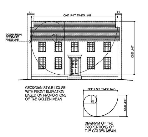 Principles Of Architectural Design, New Traditional Architecture, Proportion In Architecture, Golden Ratio Architecture, Architectural Windows, Georgian Style Homes, The Golden Mean, Classical Interior, Georgian House