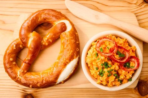 German Appetizer Cheese Spread (Obatzda) Recipe Obatzda Recipe, German Appetizers, German Side Dishes, German Cheese, Cheese Spread Recipes, Oktoberfest Food, Fall Foods, Spread Recipes, Cheese Appetizers