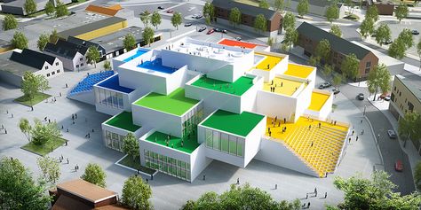 BIG-designed LEGO house takes shape in denmark Software Architecture Design, Architecture Tools, Big Lego, Rem Koolhaas, Bjarke Ingels, 3d Architecture, Lego House, Stavanger, Lego Building