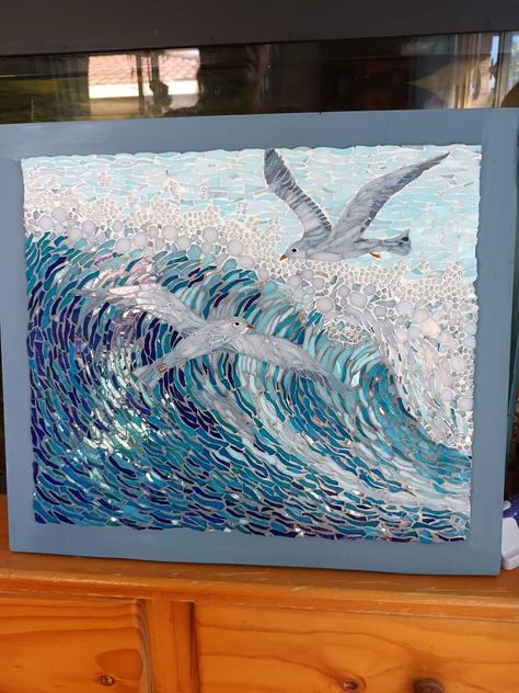 Wave Mosaic Patterns, Mosaic Waves Pattern, Mosaic Waves Ocean, Mosaic Whale, Seascape Mosaic, Waves Mural, Mosaic Sea Life, Integrated Medicine, Sea Mosaic