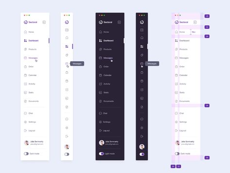 Side Menu Design by Caglar Cebeci on Dribbble Web Design Sidebar, Sidebar Design, Web Site Template, Analytics Design, Ux Design Principles, Ui Design Principles, App Builder, Website Menu, Ui Design Dashboard