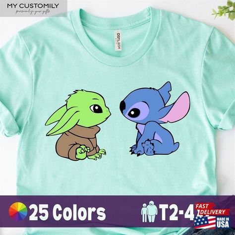 Yoda And Stitch, Stitch Shirts, Disney T Shirt, Stitch Shirt, Disney T, Disney Tshirts, Star Wars, Disney, T Shirt