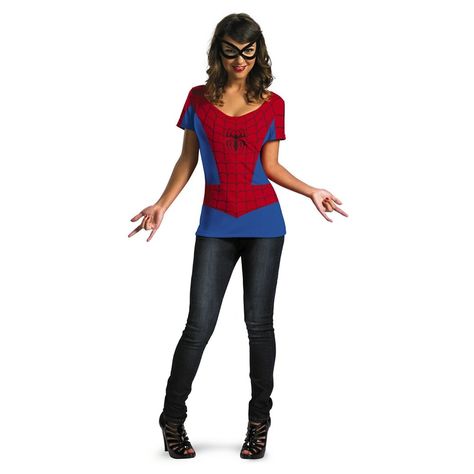 . Spider Girl Costume, Superhero Costume, Spiderman Costume, Spider Girl, Last Minute Halloween Costumes, Easy Costumes, Costumes Ideas, Movie Costumes, Super Hero Costumes