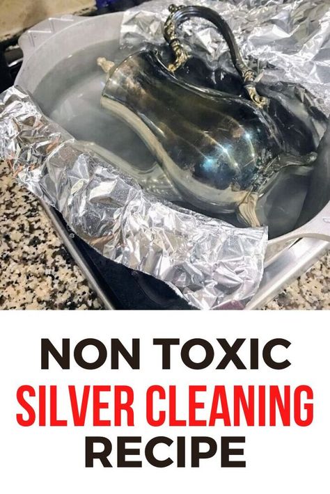 Baking soda is the easy way to remove tarnish from silver. Check out this DIY recipe for a cheap silver cleaner that is simple and quick. #hometalk Silver Cleaner Diy Remove Tarnish, Silver Cleaner Diy, Remove Tarnish From Silver, Removing Tarnish From Silver, Clean Silverware, Shaving Cream Art, Camper Curtains, Jewelry Cleaner Diy, Cleaning Silver