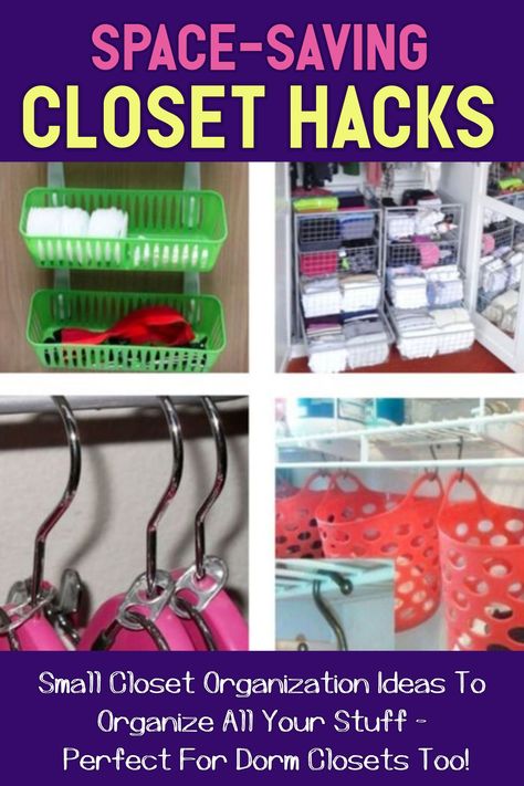 Find the very best organizing ideas for bedrooms, how to get started with closet organization, tips for organizing toys and kitchen cabinets, as well as DIY organization ideas & hacks for every other corner of your home- drawers, makeup, bathrooms, even get your car and garage organized!organizing ideas,organizing ideas for bedrooms,organizing ideas for closets,organizing ideas for bathrooms,organizing ideas for kitchen,organizing ideas closet,organizing ideas for office, Organizing Tips For Small Spaces, Cheap Easy Closet Organization, Closet Organization Hacks Space Saving, Diy Closet Hanging Storage, Diy Closet Organization Hacks, How To Organize Small Closet, Cheap Closet Organization Ideas, How To Organize A Small Closet, Bedroom Closet Organization Diy