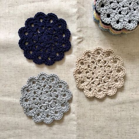 Crochet Cup Coaster, Make Step By Step, Coaster Tutorial, Crochet Doily Rug, Crochet Coasters Free Pattern, Coaster Pattern, Crochet Flowers Easy, Crochet Coaster Pattern, Crochet Coaster