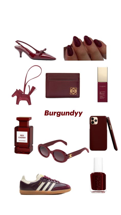 Burgundy kingdom Burgundy Accessories, Luxury Everyday Burgundy Bag, Luxury Classic Burgundy Boots, Luxury Burgundy Garnet Jewelry, Burgundy Bag With Branded Hardware, Burgundy Button-up Fall Outerwear, Burgundy Aesthetic, Fashion Looks, Autumn Fashion