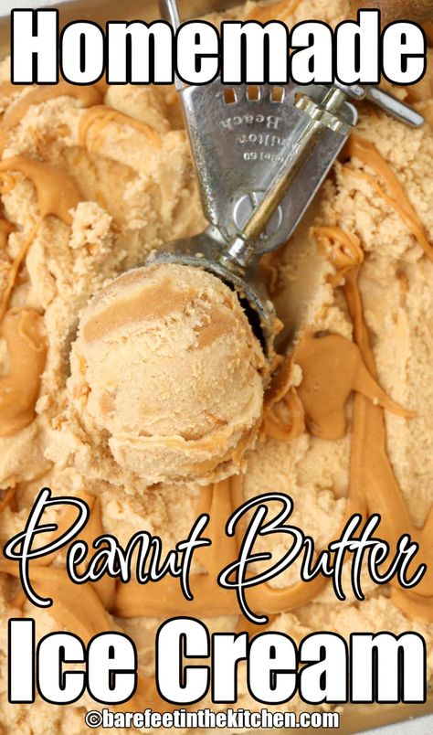 Homemade Peanut Butter Ice Cream, Peanut Butter Ice Cream Recipe, Kitchen Aid Ice Cream Recipes, Homemade Ice Cream Recipes Machine, Kitchen Aid Ice Cream, I Lost 100 Pounds, Ice Cream Recipes Machine, Butter Ice Cream, Easy Ice Cream Recipe