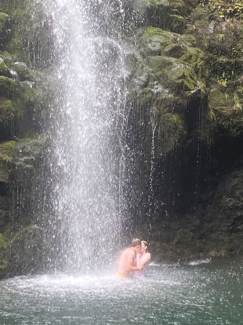 Find a waterfall close to you, whether you live by the mountains or the ocean. Share a kiss with the one you love under the waterfall 💦 River With Waterfall, After Lake Scene, Couple Waterfall, A Vow Of Hate, Waterfalls Aesthetic, Waterfall Proposal, Private Waterfall, Vacation Romance, Ashley Poston