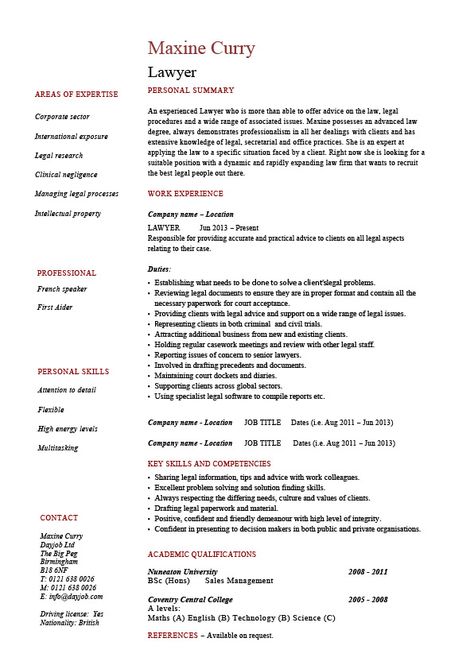 Lawyer CV template, resume, example, sample, solicitor, corporate, professional, personal injury, graduate. You can get the fully editable MS Word version of this example. Office Assistant Resume, Office Manager Resume, Cv Example, Teacher Resume Examples, Best Cv, Business Analyst Resume, Project Manager Resume, Sales Person, Ms Project