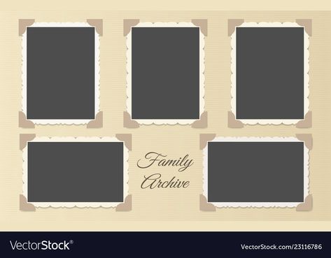 Family Frame Background, Family Album Design, Photo Album Collage, Summer Backyard Fun, Album Collage, Retro Photos, Blank Photo, Album Frames, Family Photo Frames