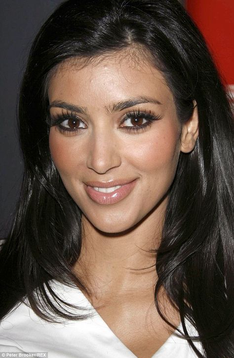 Pre-fillers?: The KUWTK standout showing off her makeup skills in a close-up taken in May ... Kim Kardashian 2000's, Young Kim Kardashian, Old Faces, Keeping Up With The Kardashians, Kardashian Style, Lip Fillers, Kim K, Kardashian Jenner, Kourtney Kardashian