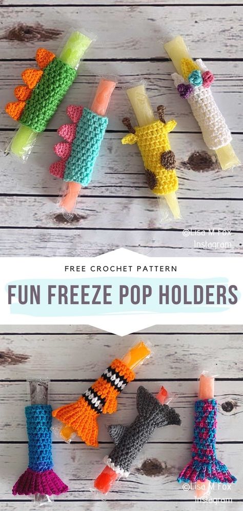 Crochet Pop Holders Crochet Craft Fair, Crochet Project Free, Quick Crochet Projects, Fast Crochet, Kids Crochet Pattern, Easy Crochet Projects, Beginner Crochet Projects, Stitch Crochet, Fun Crochet Projects