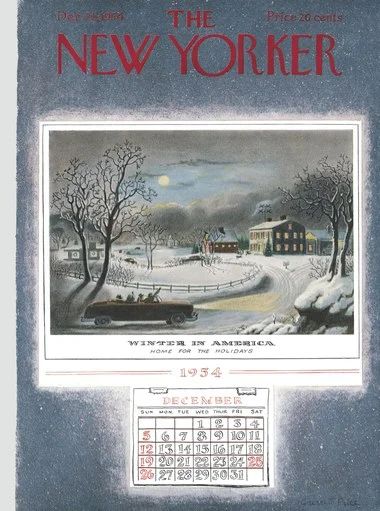 New Yorker December, Adrian Tomine, New Yorker Cover, The New Yorker Magazine, New Yorker Magazine, New Yorker Covers, Christmas Cover, Cover Story, Winter Break