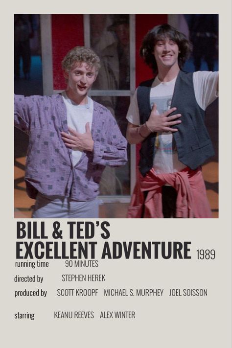 Bill And Ted, Movie Polorid Posters, Bill And Ted Poster, Bill And Ted's Excellent Adventure, Bill And Ted Excellent Adventure, Bill And Teds Excellent Adventure, Ted Movie Poster, Bill And Teds Excellent Adventure Poster, Adventure Minimalist