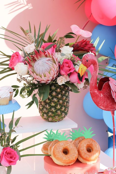 Kara's Party Ideas "Aloha ONE" Tropical 1st Birthday Party | Kara's Party Ideas Tropical 1st Birthday, Pink Flamingo Party, Tropical Theme Party, Flamingo Themed Party, Tropical Birthday Party, Aloha Party, Flamingo Birthday Party, Luau Birthday Party, Flamingo Theme